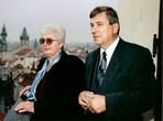 Knihovníci na věži Klementina  rok 2004